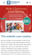 How photobookworldwide.com looks like on a mobile device such as an iPhone.