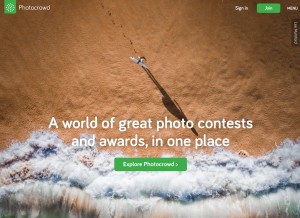 How photocrowd.com looks like on a tablet such as an iPad.
