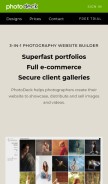 How photodeck.com looks like on a mobile device such as an iPhone.