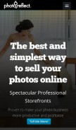 How photoreflect.com looks like on a mobile device such as an iPhone.