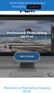 How photoshopclippingmask.com looks like on a mobile device such as an iPhone.