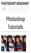 How photoshoproadmap.com looks like on a mobile device such as an iPhone.