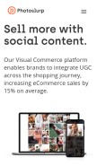 How photoslurp.com looks like on a mobile device such as an iPhone.