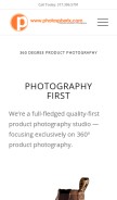 How photospherix.com looks like on a mobile device such as an iPhone.