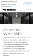 How php-friends.de looks like on a mobile device such as an iPhone.