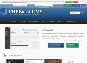 How phpboost.com looks like on a tablet such as an iPad.