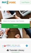 How phptpoint.com looks like on a mobile device such as an iPhone.