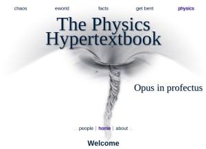 How physics.info looks like on a tablet such as an iPad.