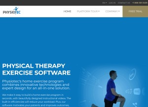 How physiotec.org looks like on a tablet such as an iPad.