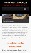 How piaskowce.com looks like on a mobile device such as an iPhone.