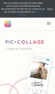 How pic-collage.com looks like on a mobile device such as an iPhone.