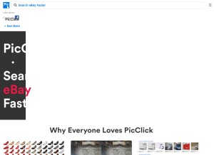 How picclickimg.com looks like on a tablet such as an iPad.