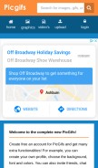 How picgifs.com looks like on a mobile device such as an iPhone.