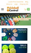 How pickleballcentral.com looks like on a mobile device such as an iPhone.