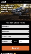 How pickuptrucks.com looks like on a mobile device such as an iPhone.