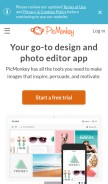 How picmonkey.com looks like on a mobile device such as an iPhone.