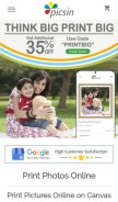 How picsin.in looks like on a mobile device such as an iPhone.