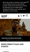 How picturehouses.com looks like on a mobile device such as an iPhone.