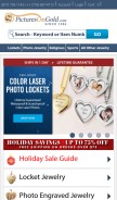 How picturesongold.com looks like on a mobile device such as an iPhone.
