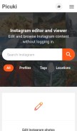 How picuki.com looks like on a mobile device such as an iPhone.