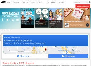 How piecejointe.com looks like on a tablet such as an iPad.