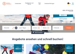 How pierreetvacances.de looks like on a tablet such as an iPad.