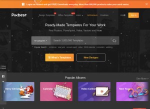 How pikbest.com looks like on a tablet such as an iPad.