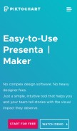 How piktochart.com looks like on a mobile device such as an iPhone.