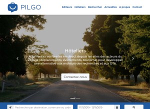 How pilgo.com looks like on a tablet such as an iPad.
