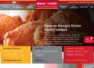 How pilotflyingj.com looks like on a tablet such as an iPad.