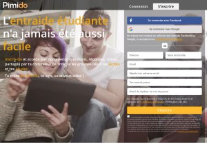 How pimido.com looks like on a tablet such as an iPad.