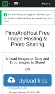 How pimpandhost.com looks like on a mobile device such as an iPhone.