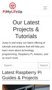 How pimylifeup.com looks like on a mobile device such as an iPhone.