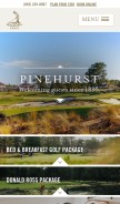 How pinehurst.com looks like on a mobile device such as an iPhone.