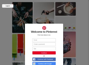 How pinimg.com looks like on a tablet such as an iPad.