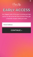 How pinklily.com looks like on a mobile device such as an iPhone.