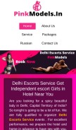 How pinkmodels.in looks like on a mobile device such as an iPhone.