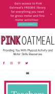How pinkoatmeal.com looks like on a mobile device such as an iPhone.