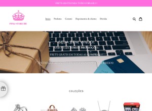 How pinkstorebr.com looks like on a tablet such as an iPad.