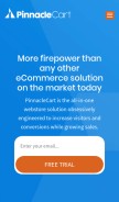 How pinnaclecart.com looks like on a mobile device such as an iPhone.