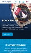 How pinotspalette.com looks like on a mobile device such as an iPhone.