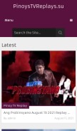 How pinoystvreplays.su looks like on a mobile device such as an iPhone.