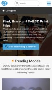 How pinshape.com looks like on a mobile device such as an iPhone.