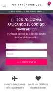 How pintarnumeros.com looks like on a mobile device such as an iPhone.