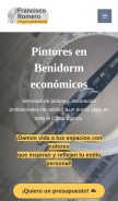 How pintorenbenidorm.es looks like on a mobile device such as an iPhone.