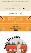 How piperandscoot.com looks like on a mobile device such as an iPhone.