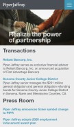 How piperjaffray.com looks like on a mobile device such as an iPhone.