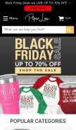 How piperloucollection.com looks like on a mobile device such as an iPhone.