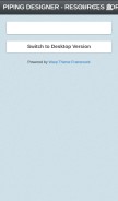 How piping-designer.com looks like on a mobile device such as an iPhone.