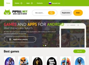 How pipsli.net looks like on a tablet such as an iPad.